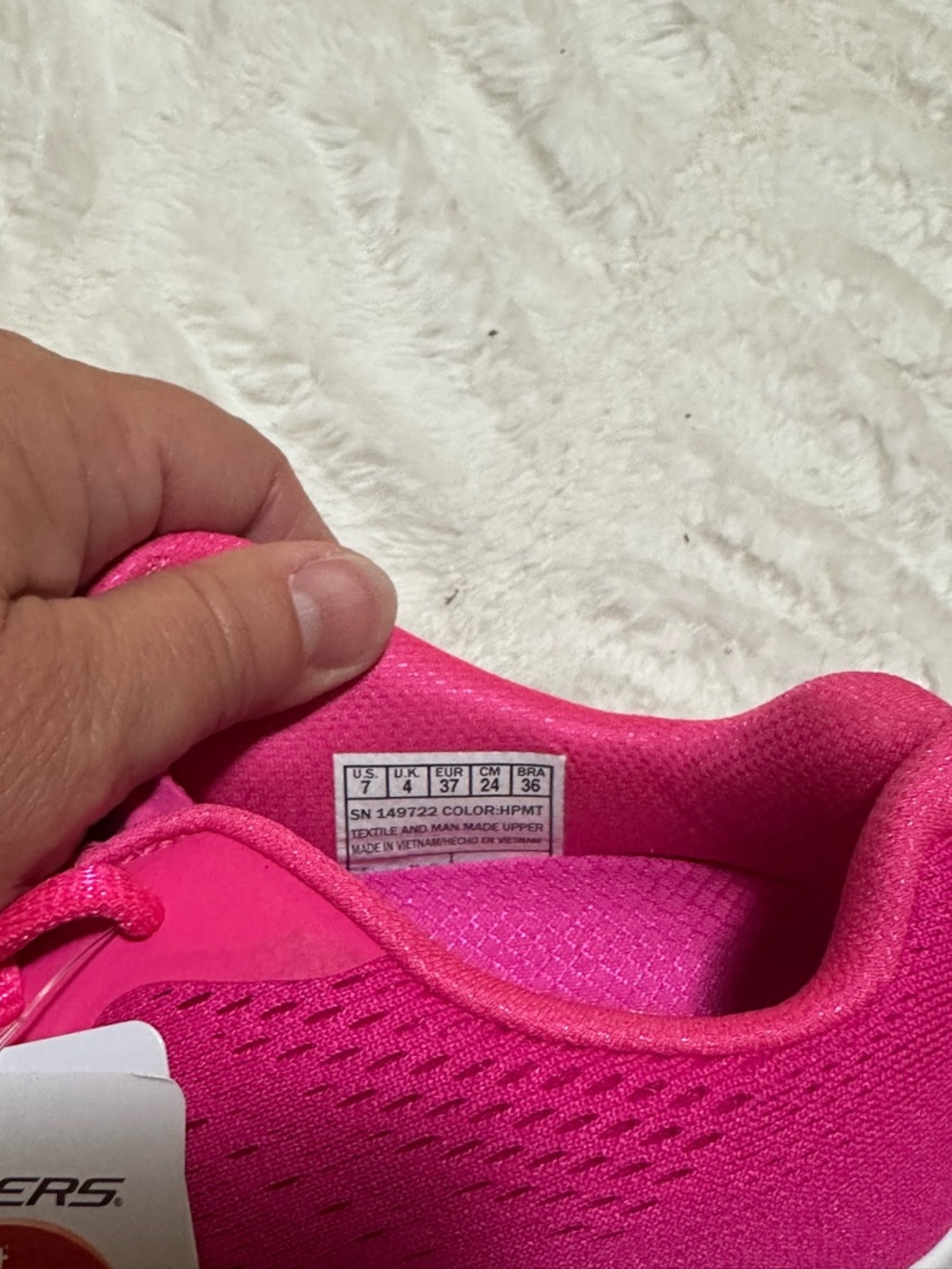 Skechers Women's Bright Pink Athletic Slip-On Sneakers - Picture 4 of 4